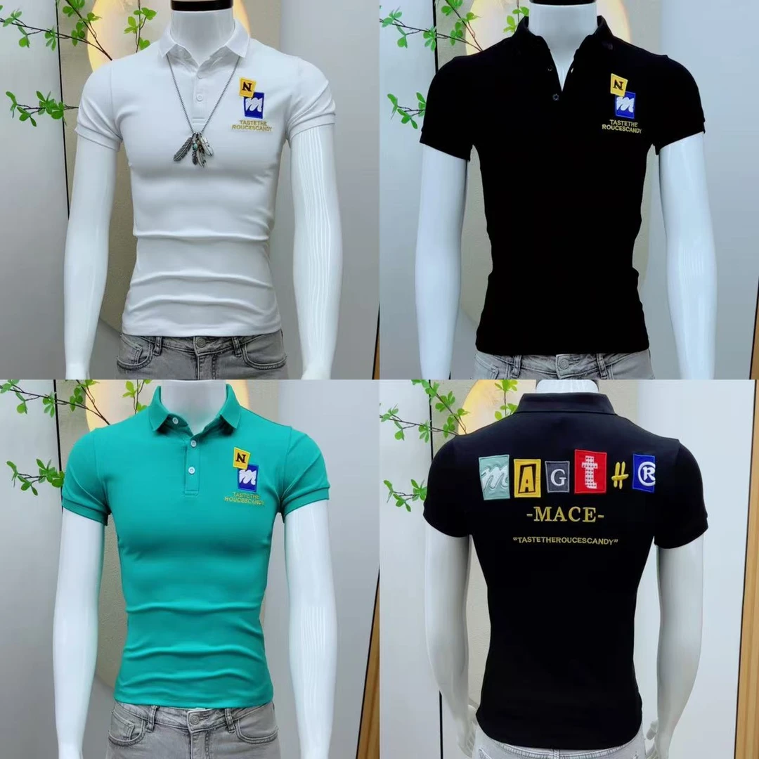 【工厂直销】2025新款修身男士个性短袖POLO衫帅气有型