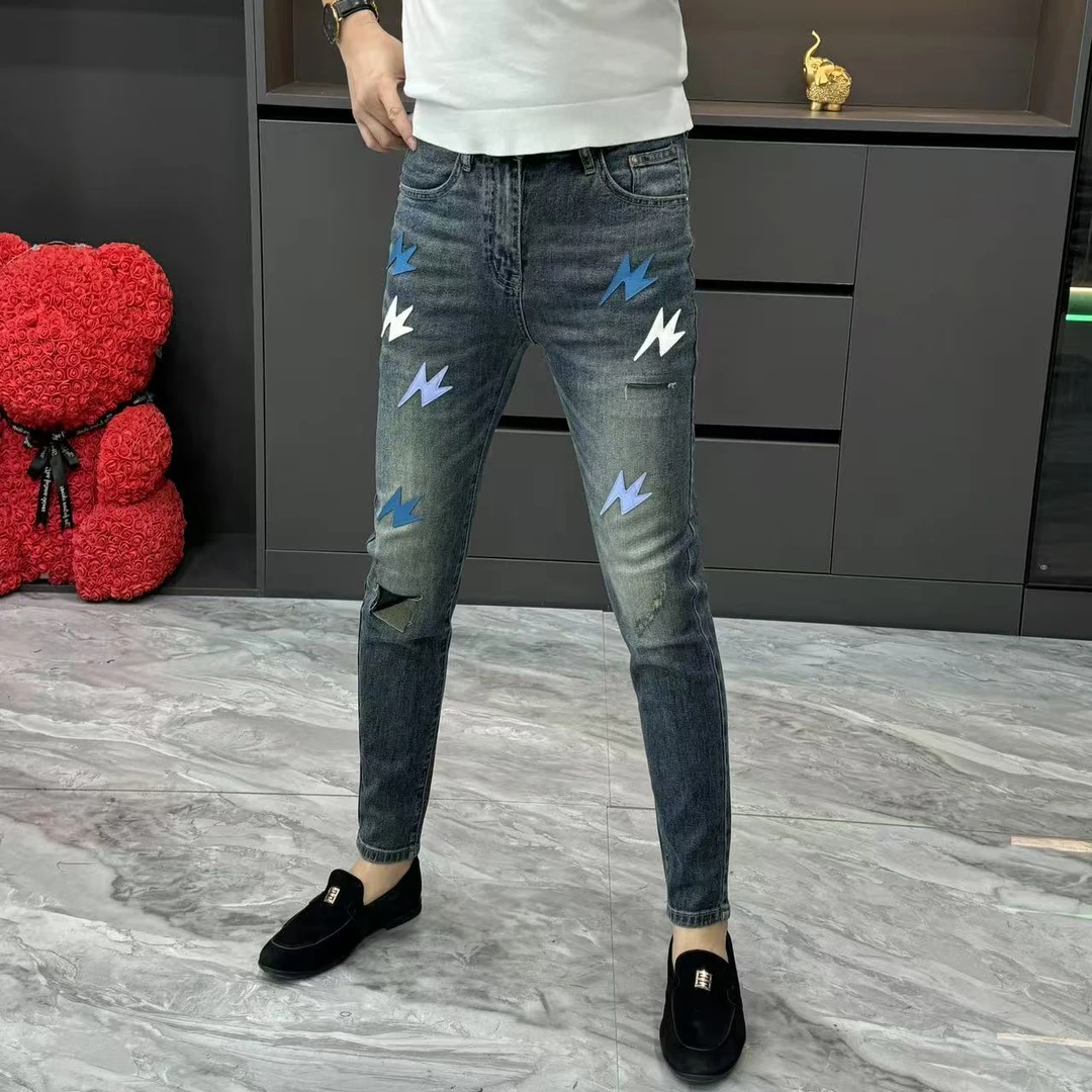 88621-春夏欧货修身小脚牛仔裤休闲裤子夏季