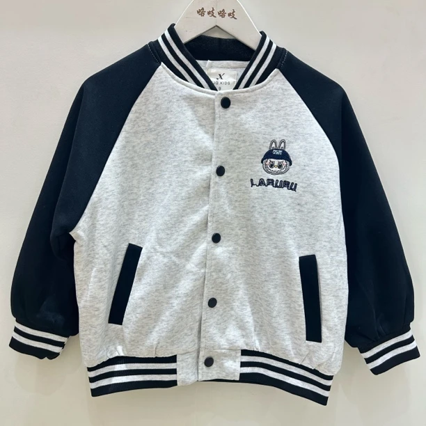 女童5-10岁110-150码休闲外套卡通拉布布时尚棒球服