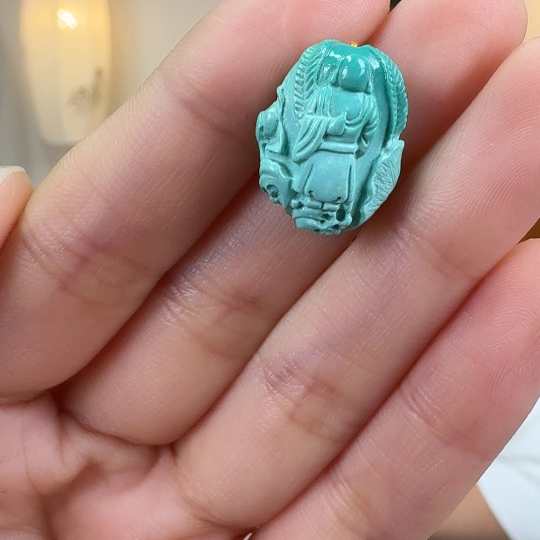 绿松石未镶嵌挂件