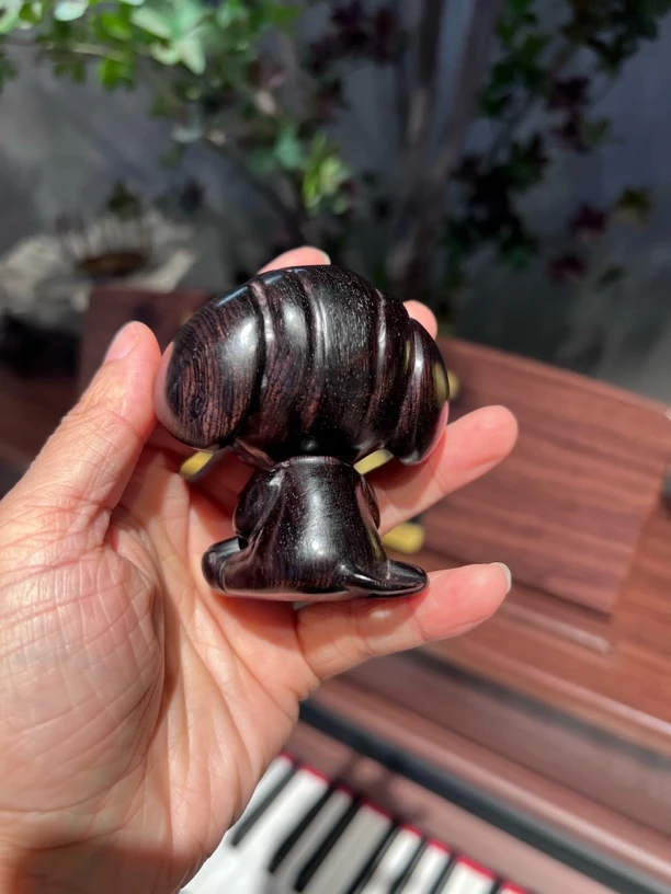 可以手盘包浆紫光檀大象工艺品手把件雕刻把玩创意