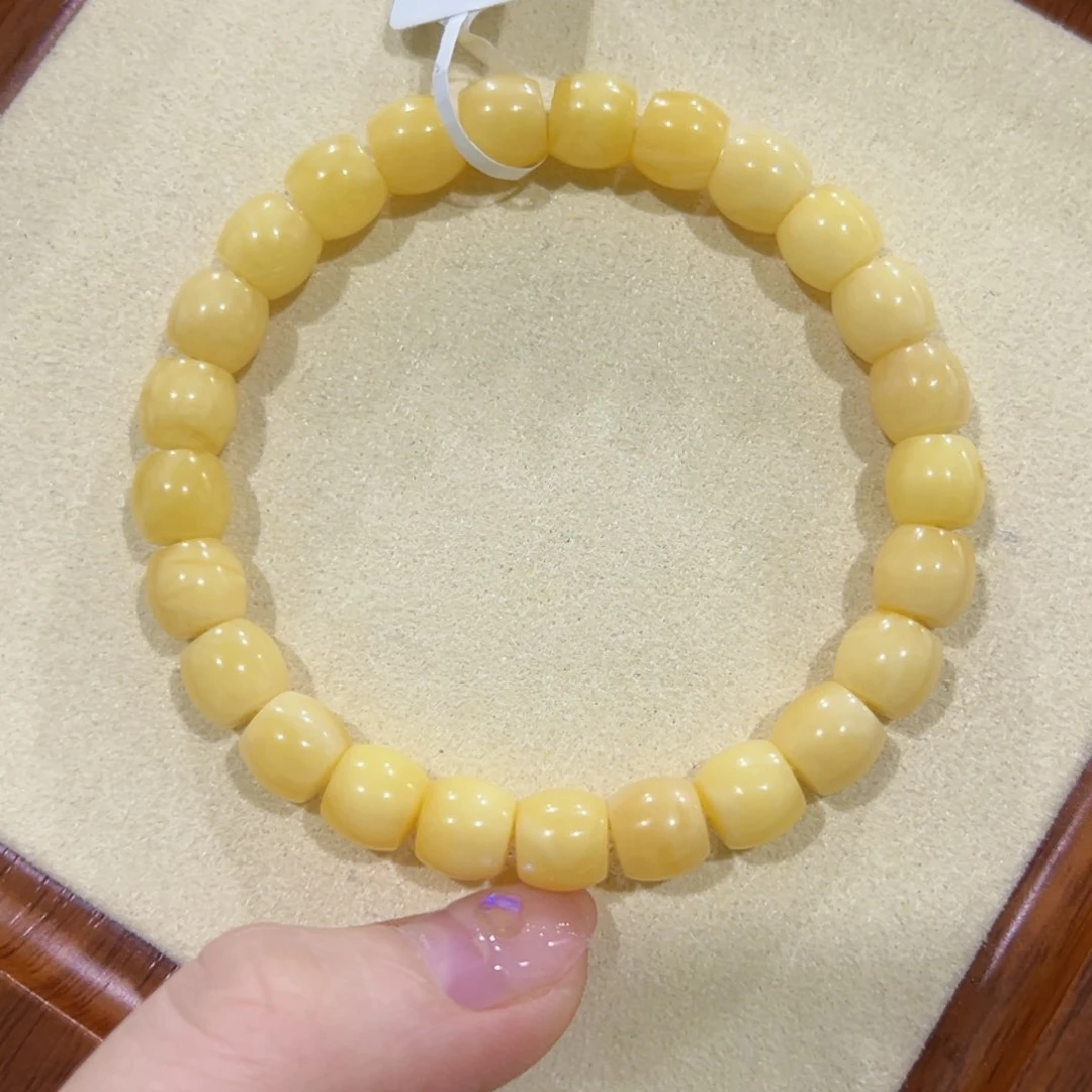 蜜蜡手链未镶嵌香****儿8m满蜡直切