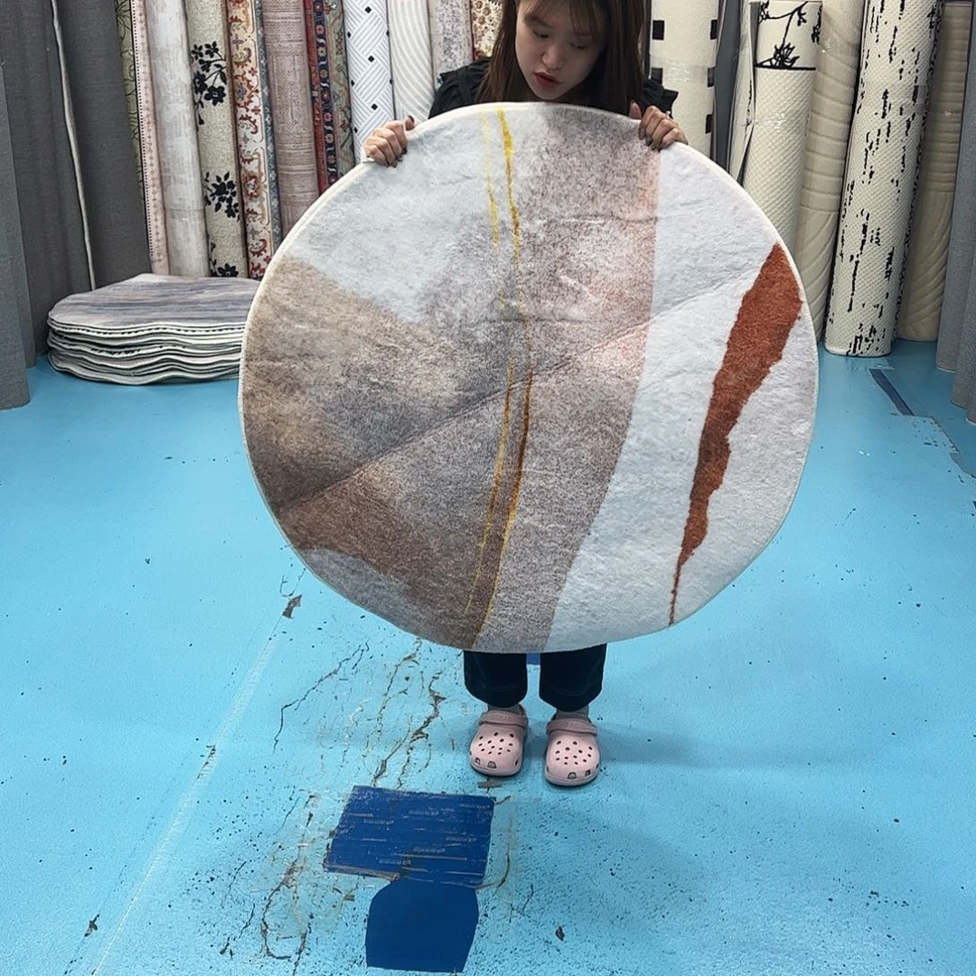 混纺加厚棉布底仿羊绒直径一米圆特价福利