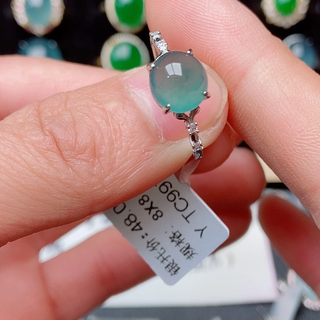 翡翠戒指银S925镶嵌62452889