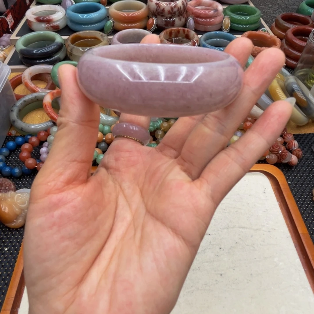 石英岩玉未镶嵌圈口55