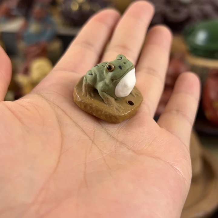 紫砂茶宠紫砂香插青蛙