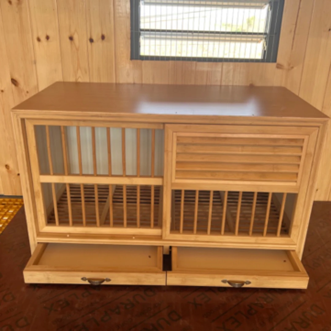 长80高45深40 竹木半百叶配对巢箱