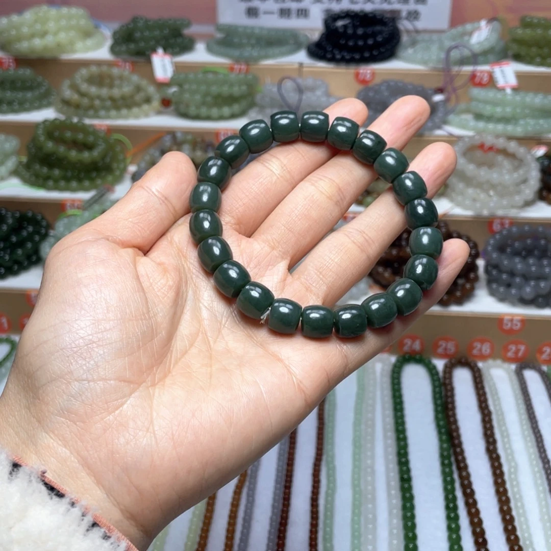 和田玉未镶嵌手链10mm