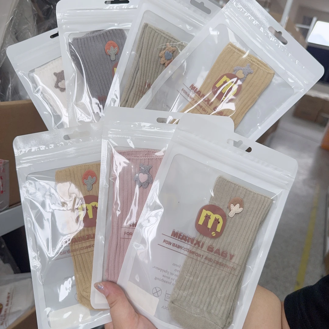 Z024 婴儿袜子春秋款棉不勒腿地板新生儿宝宝卡通可爱无骨中筒袜