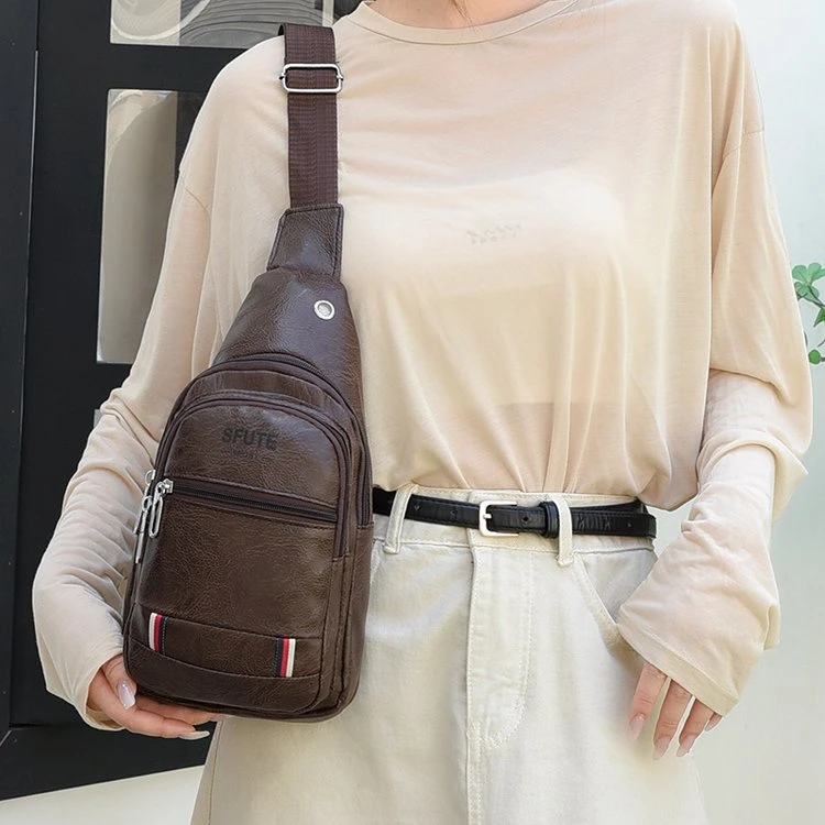 腰包胸包走量款质量保证2025年夏季PU户外百搭多功能户外背包