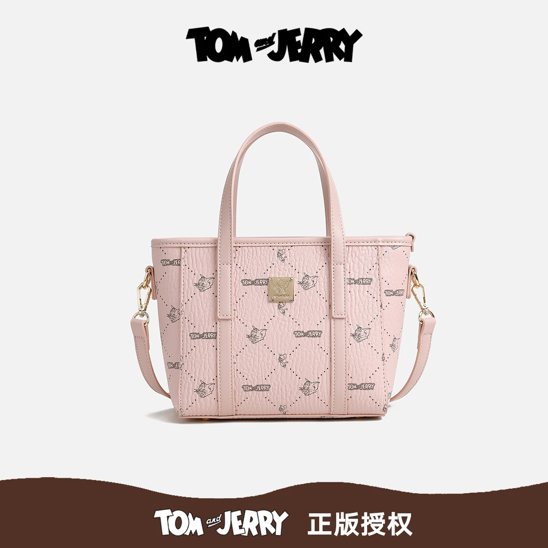 【品牌直销】Tom and Jerry/2025新款韩系简约小托特单肩手提斜挎包