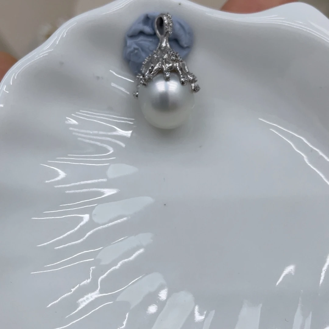 颈饰银S925镶嵌海水珍珠