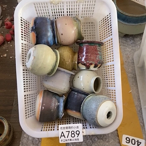 紫砂花盆789瑕疵品口径3到4左右