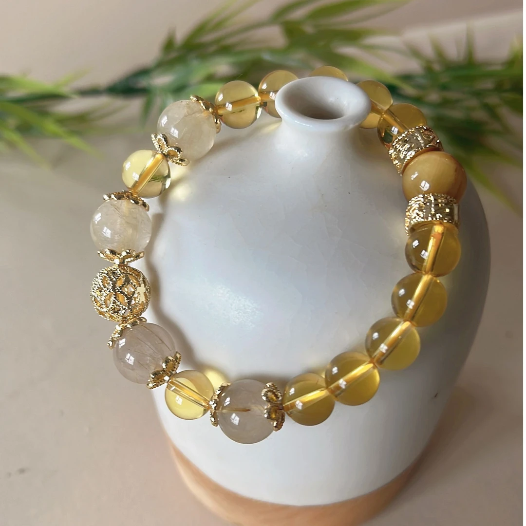 【满仓】防黄水晶单圈手串