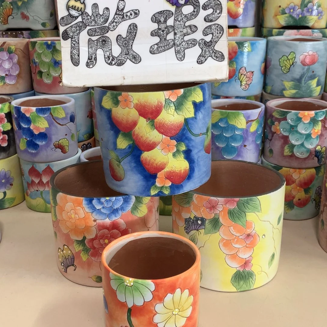 信*福利花盆，手绘花盆