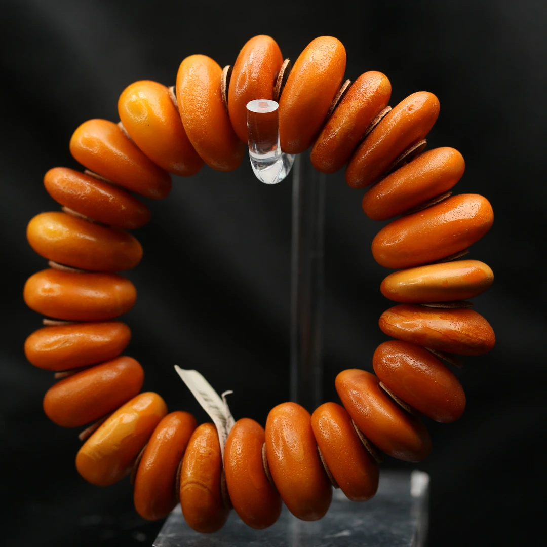 7天然蜜蜡回流老蜡手串/900746保利厦门拍卖