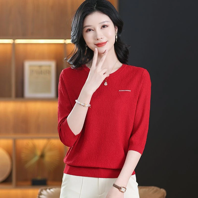 女毛针织衫女士宽松木耳边针织衫百搭大码薄款上衣长袖针织春秋