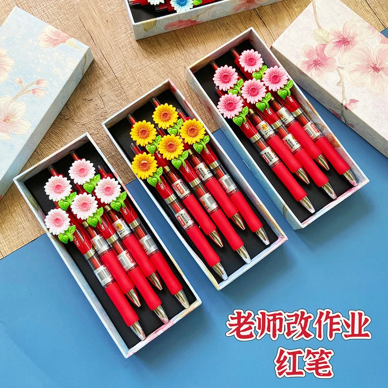 教师节礼物实用送男女老师幼儿园中小学2025新款批改作业红笔花束