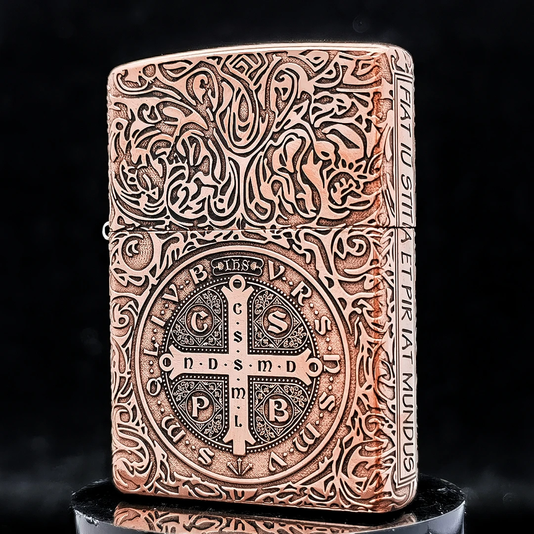 ZIPPO正品打火机/紫铜康斯坦丁-五面雕刻盔甲DY9902DK【凯亚