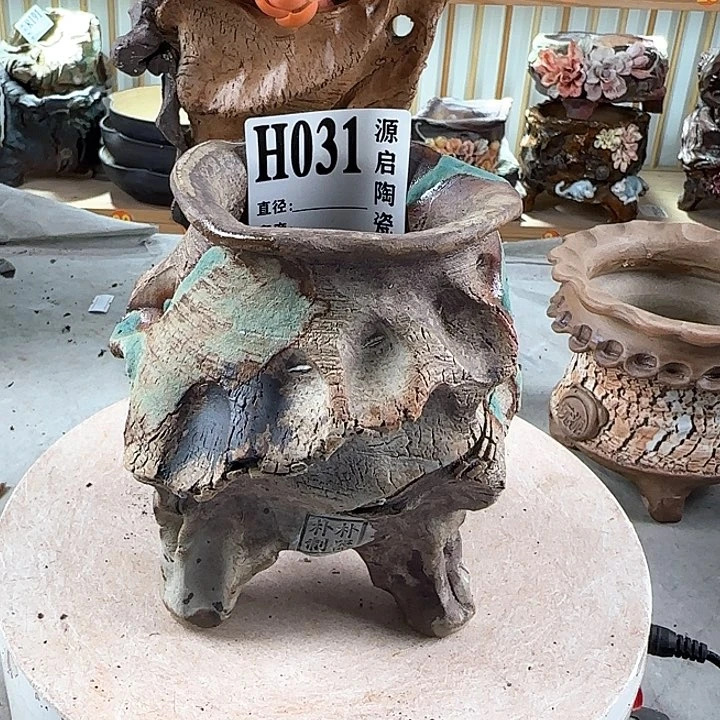 紫砂花盆景德镇陶瓷花盆031