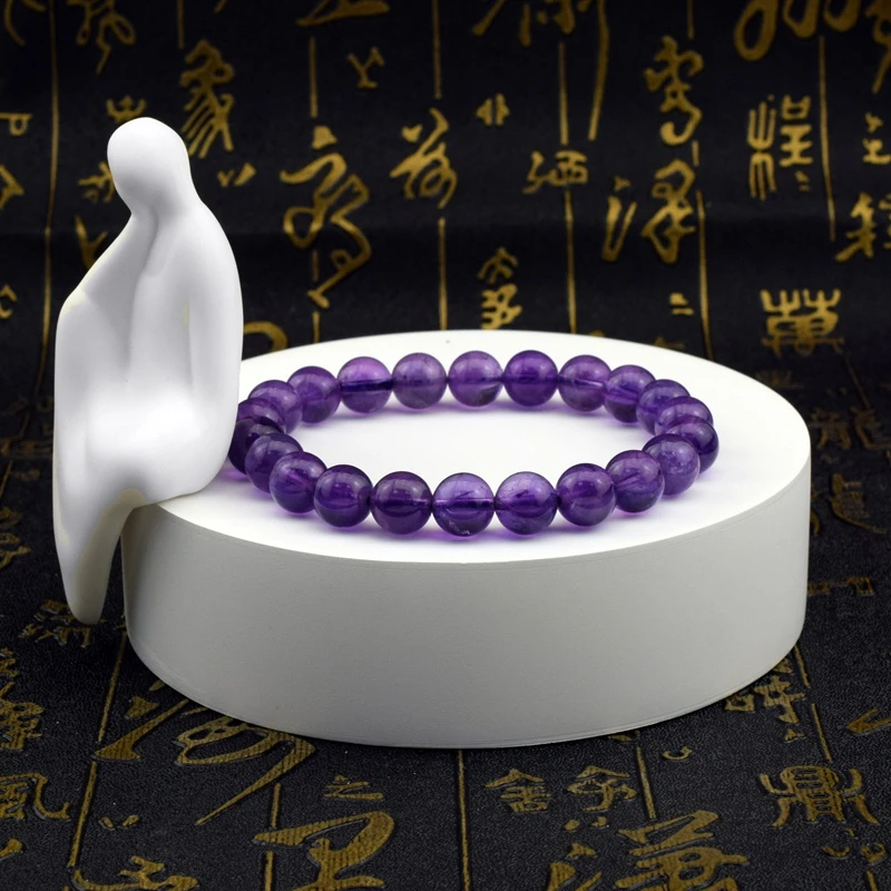 高品质天然紫水晶单圈轻奢素串