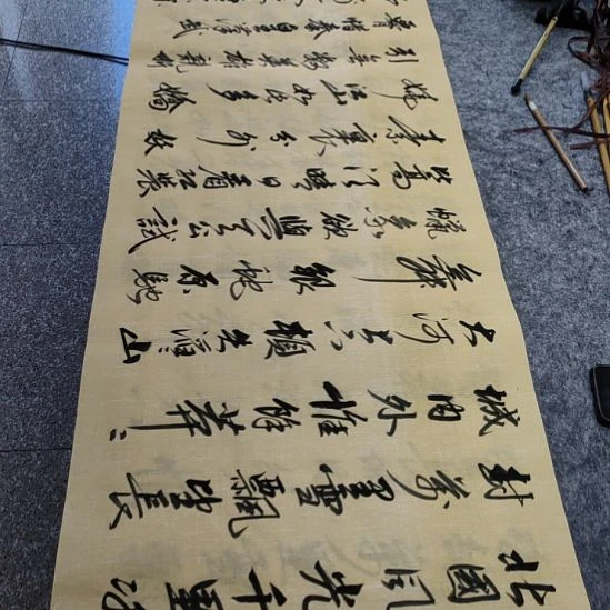 书法张老师现场手写书法