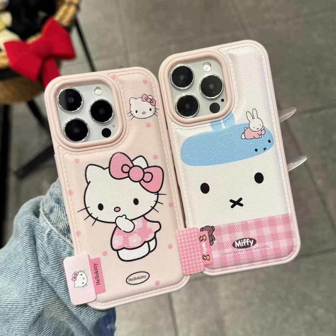 GGBond可爱花裙kt标签适用iPhone17/16pro鼓包手机壳苹果15/14/13