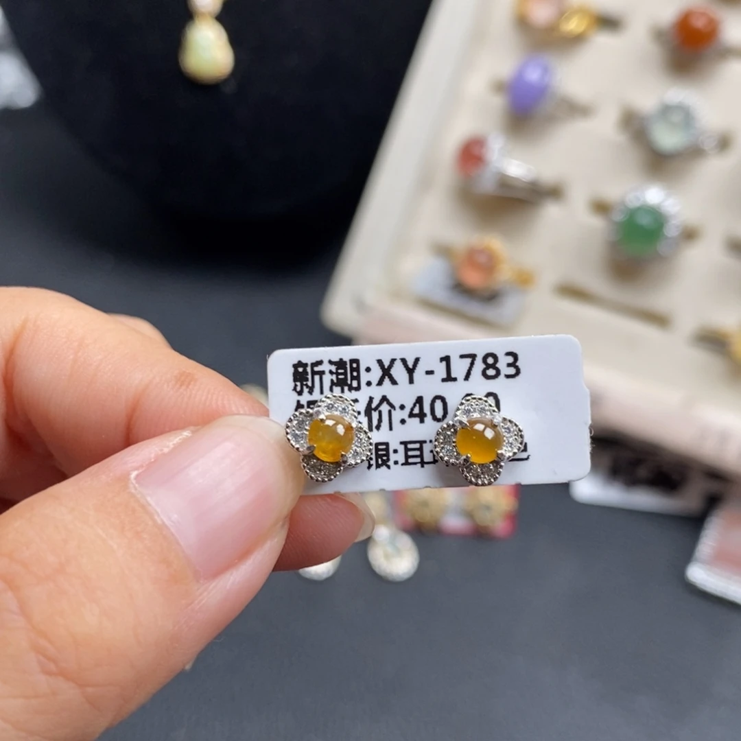 翡翠银S925镶嵌戒指