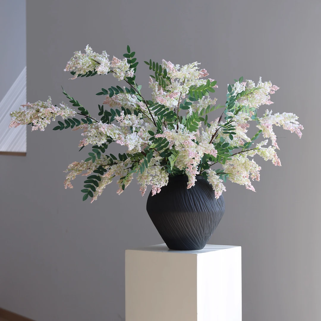 高档槐蕊仿真花假花摆设高级客厅中岛台餐桌服装店氛围摆件装饰品