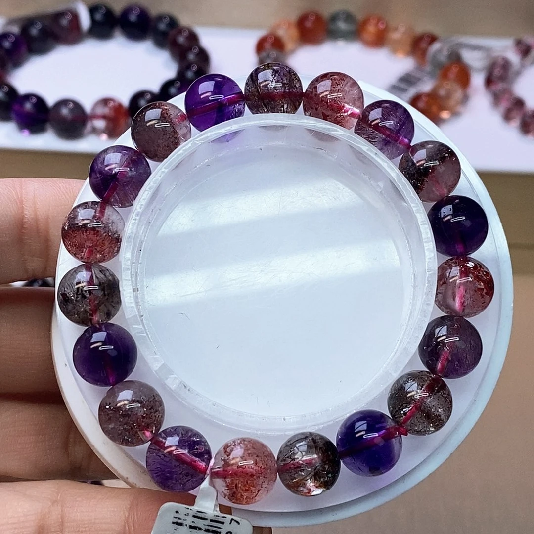 水晶手链未镶嵌黑加仑超七10+m