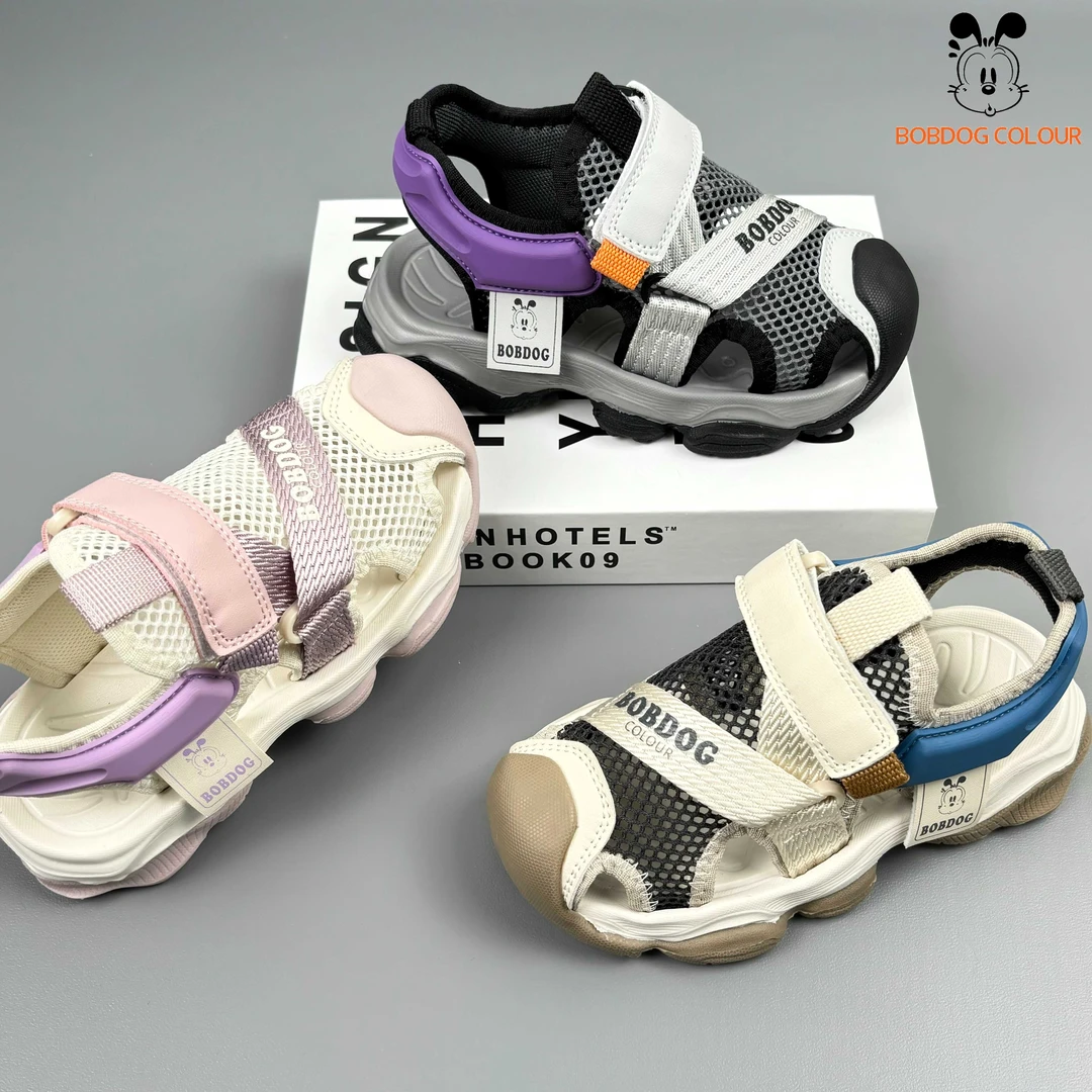 巴布豆卡乐夏季韩版洋气儿童凉鞋溯溪鞋软底防滑网面透气男女童鞋