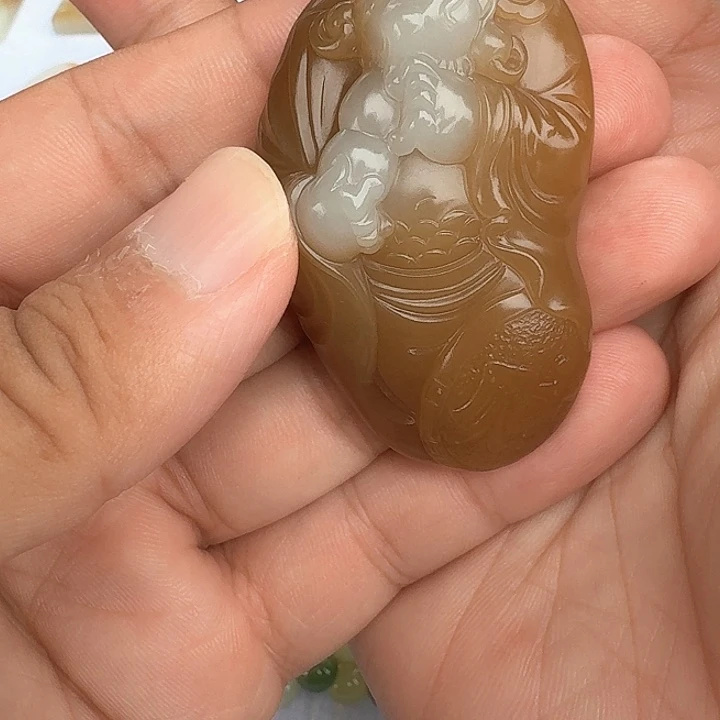 和田玉（糖玉）未镶嵌吊坠(不含链)