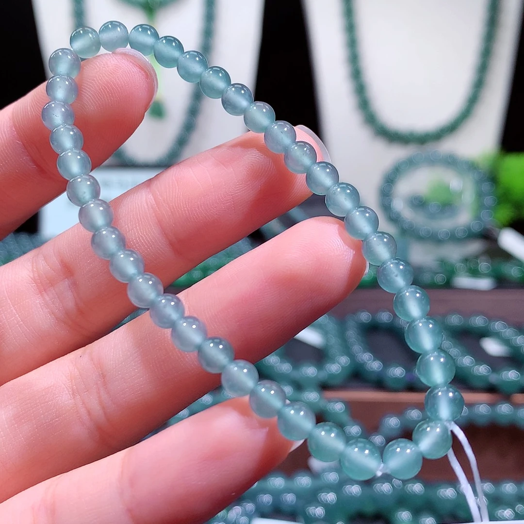 翡翠未镶嵌手链天然a货翡翠手串4.8