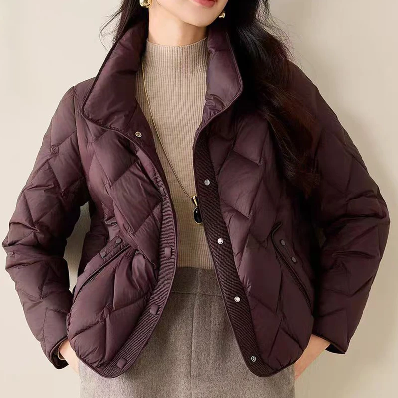 宽松休闲轻薄款羽绒服2025冬季新款舒适百搭保暖上衣