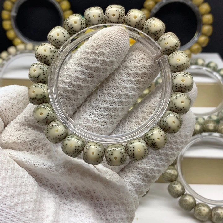 马***钱星月菩提手串青花瓷大眼睛小细星11/10