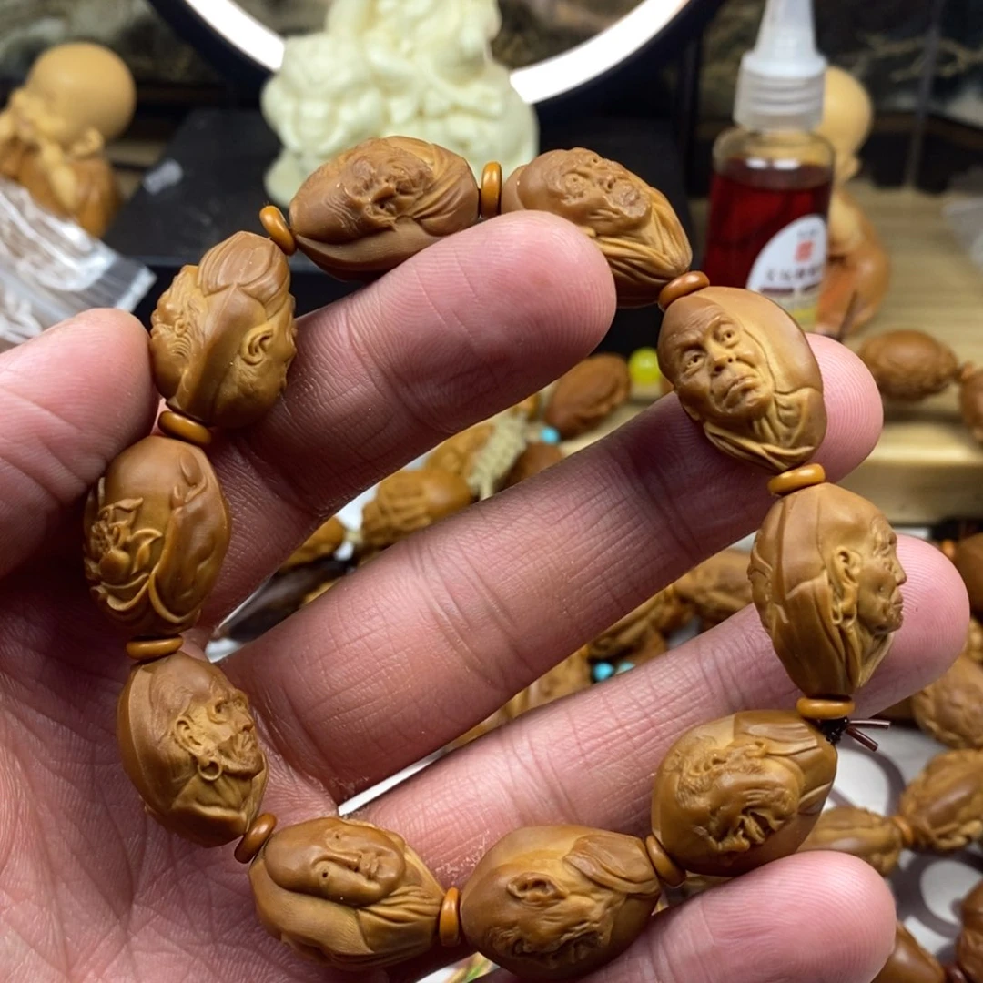 橄榄核手串/手链橄榄核雕刻工艺手串7