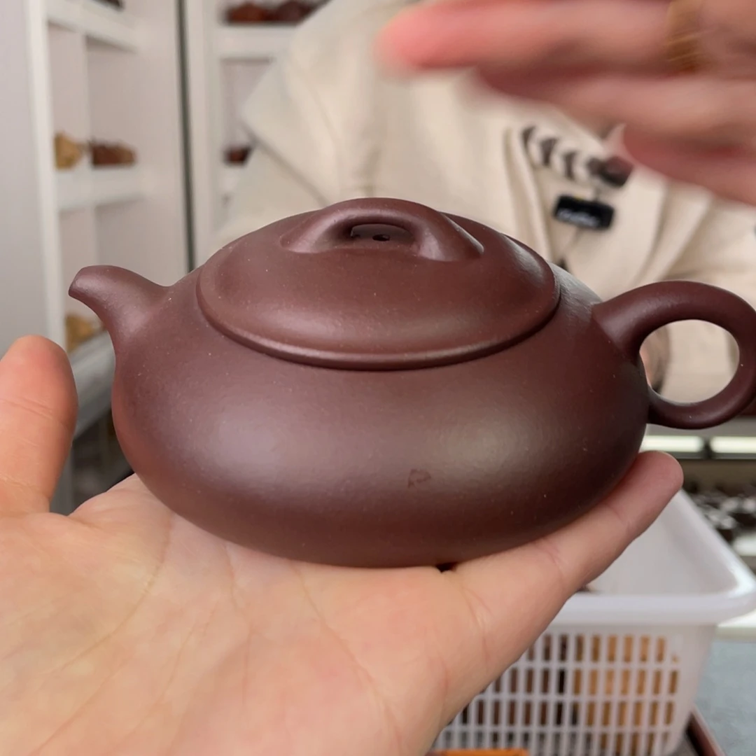 紫砂茶壶紫泥无尘170cc