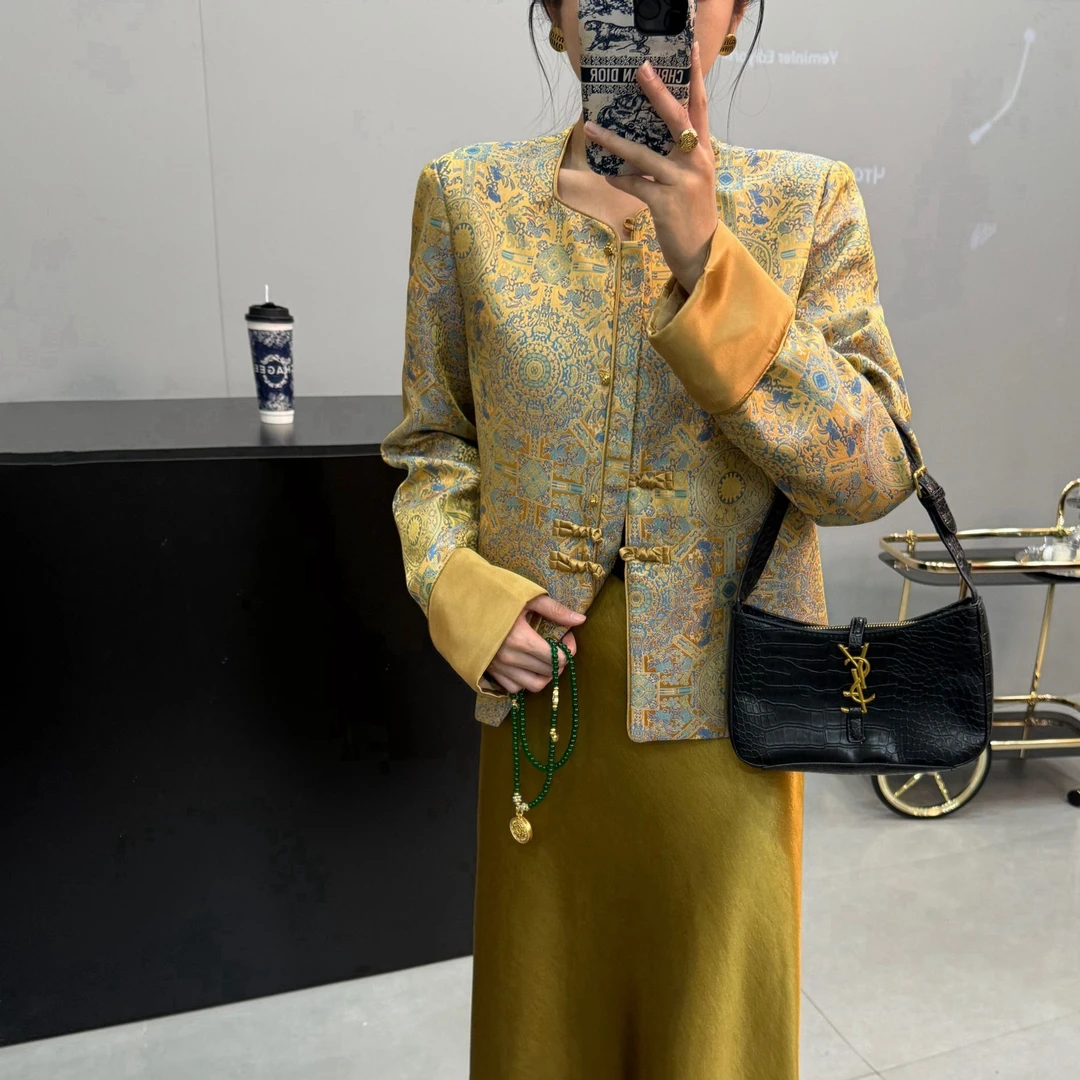 新中式外套短款复古国风盘扣春季新款女装小众轻奢高级感2025022
