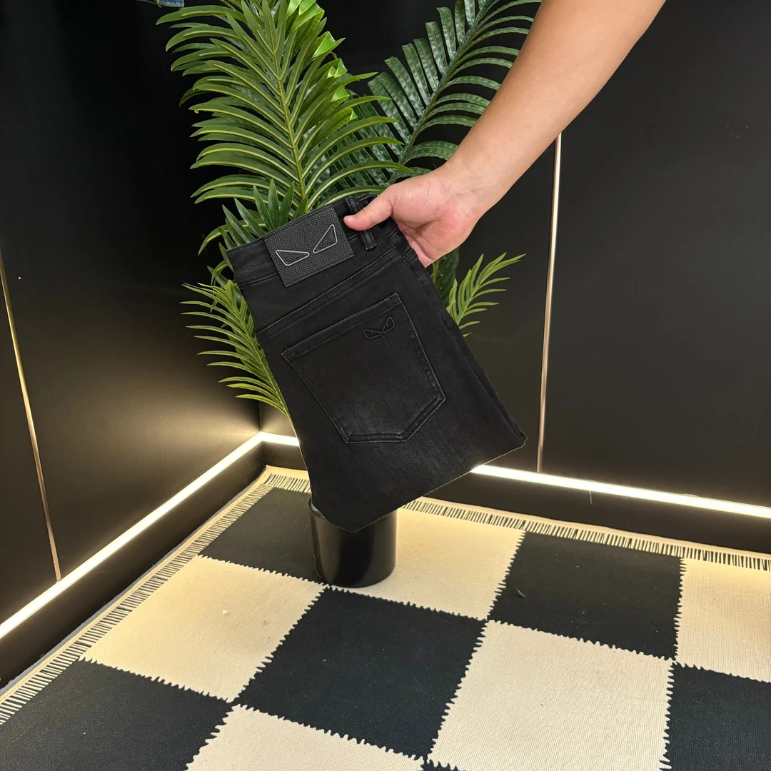 【TT专属】秋冬厚款小眼睛深灰色弹力男士牛仔裤小直筒男款牛仔裤子