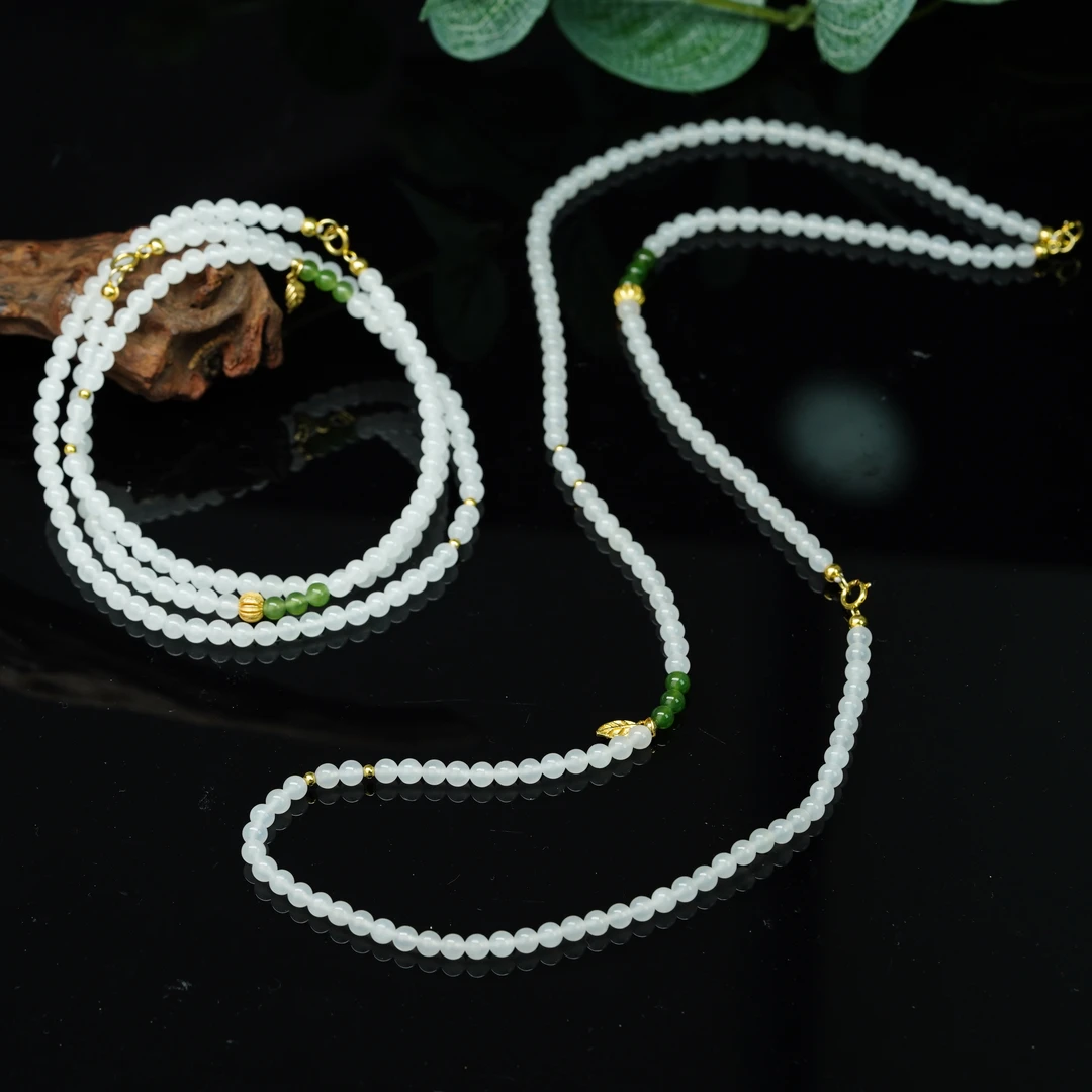 【小北严选】和田玉DIY项链约3.5mm+【多样性发一件】-AH02X1356