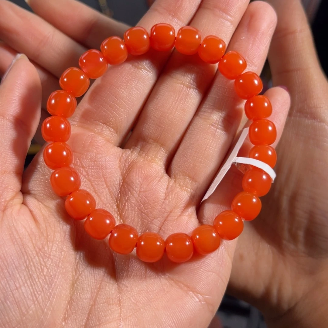 南红玛瑙未镶嵌老形单圈8mm