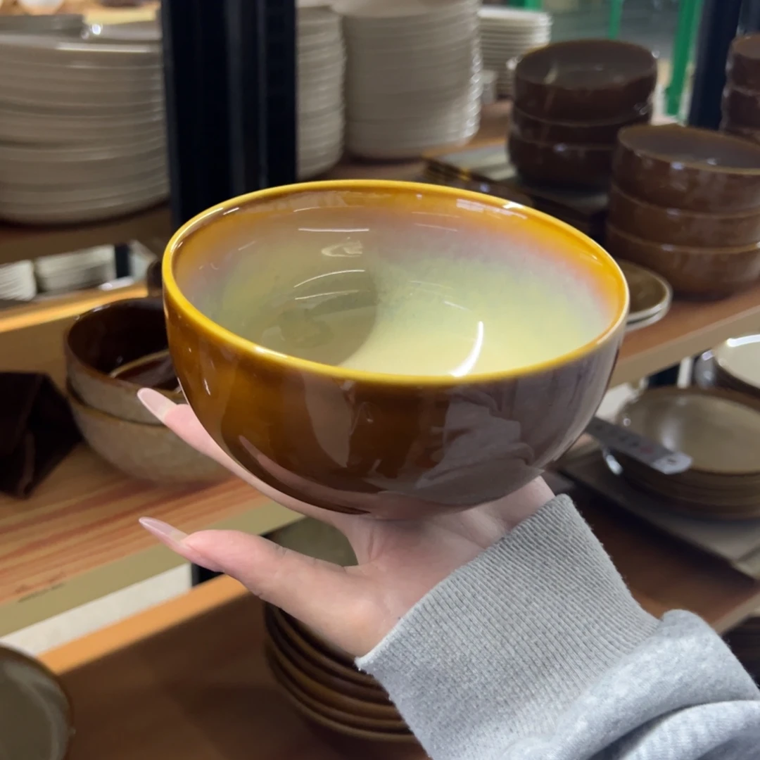 新骨瓷140微瑕曼谷棕 5.5寸米饭碗  面碗