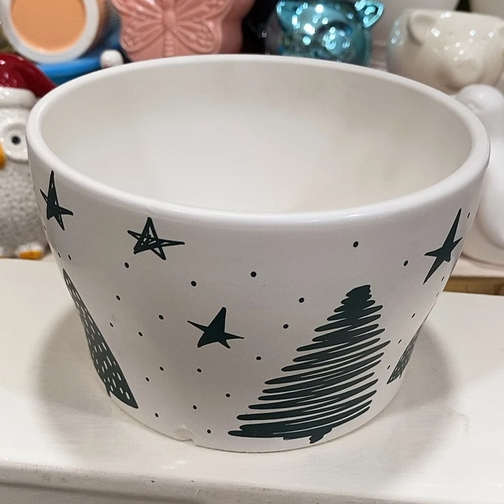 摆件陶盆有孔 瑕疵介意勿拍