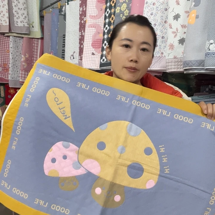 棉特价水晶棉蓝色小蘑菇