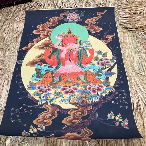 高端精品金刚萨垛绘画类唐卡AA27