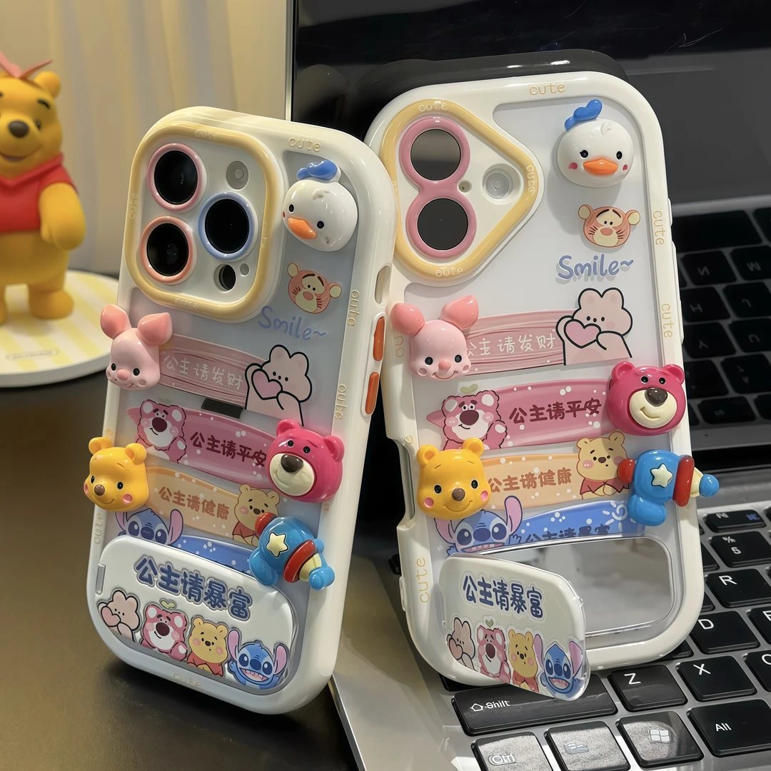 公主请暴富支架适用苹果16手机壳iPhone15小米14vivoppo华为p70套