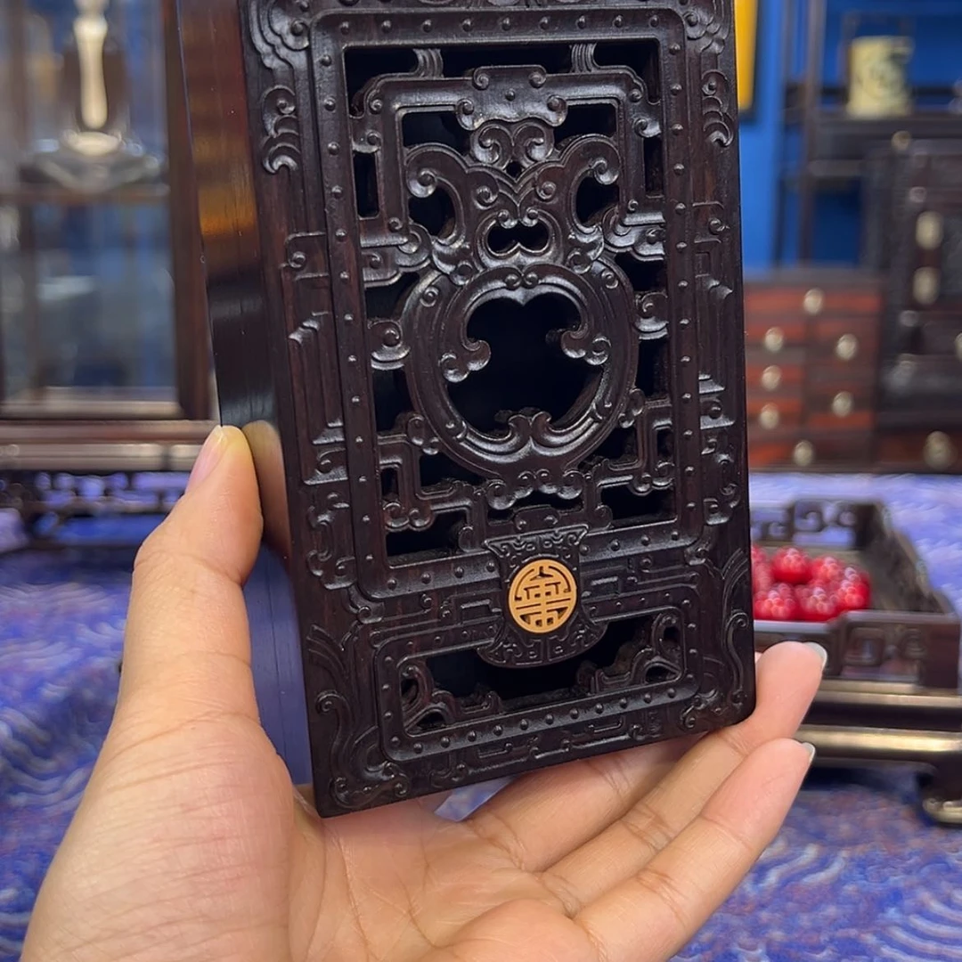 【闪购商品】乌木类成套家具紫光檀砚台盒