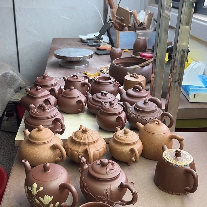 长***皮茶壶紫砂福利壶黄龙源底槽清半手工制作