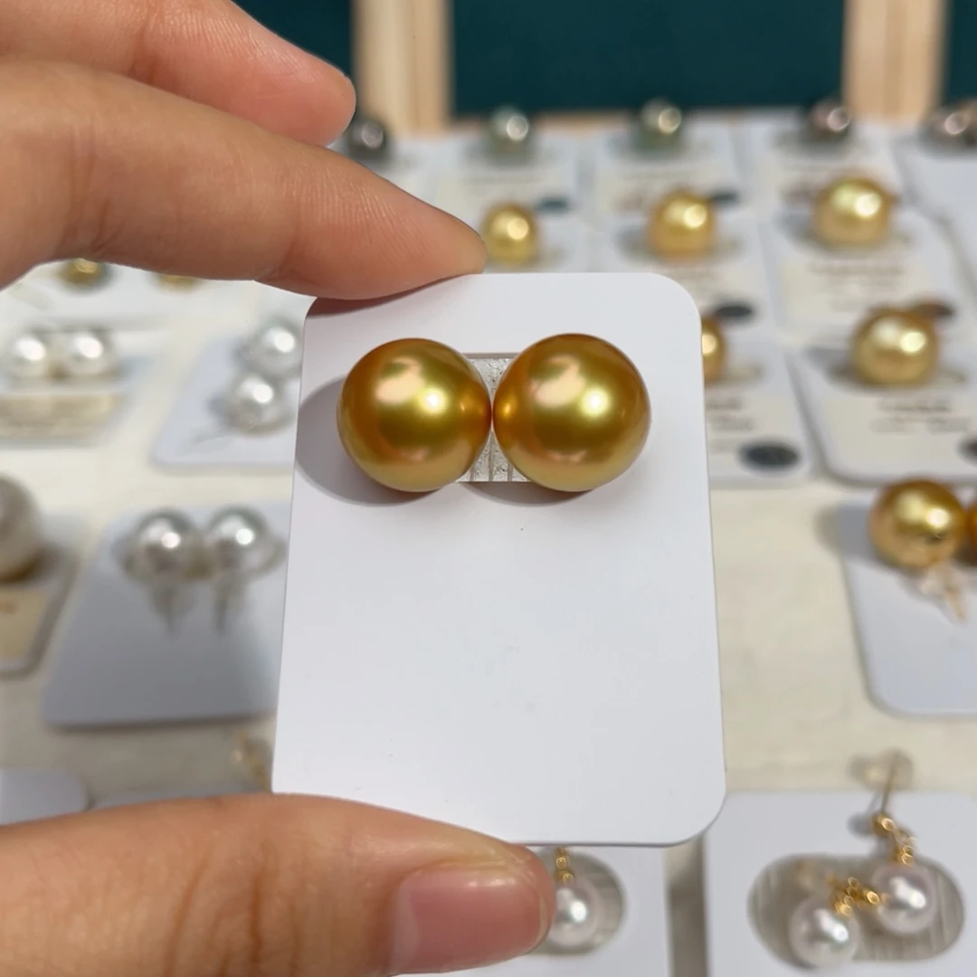 海水珍珠南洋金珠未镶嵌12-13mm