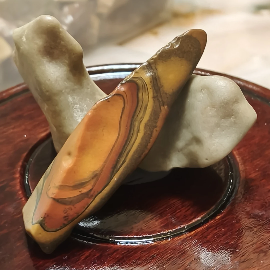 奇石新疆戈壁五彩石沙漠漆天然包浆精品画面石